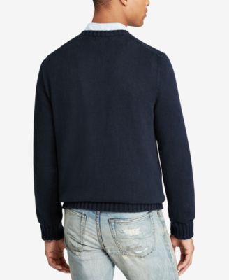 Polo Ralph Lauren Men's Big & Tall Flag Cotton Sweater
