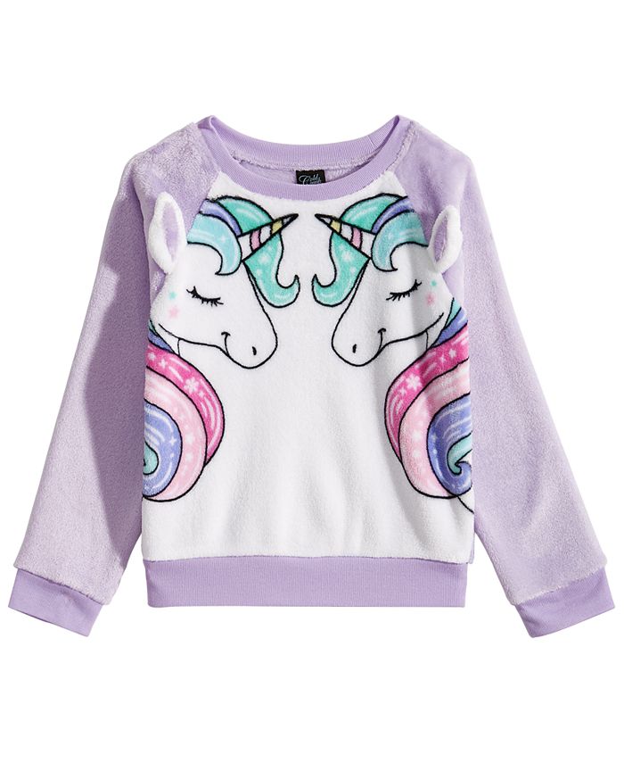 Awake Little Girls Plush Unicorn Sweatshirt & Reviews - Sweaters - Kids ...