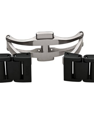 Women's Swiss True Diamond Accent Black High-Tech Ceramic Bracelet Watch 30mm R27059712