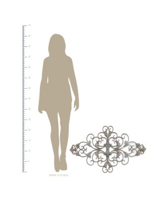 Stratton Home Décor Stratton Home Decor Distressed Grey Scroll Wall Decor