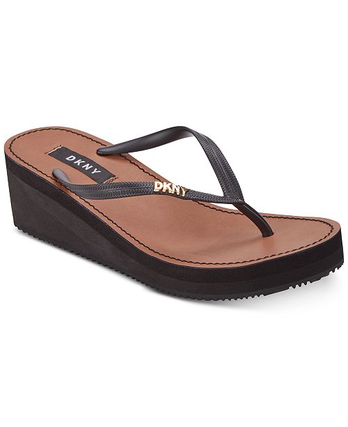 DKNY Mar Wedge Sandals, Created for Macy's & Reviews Sandals & Flip