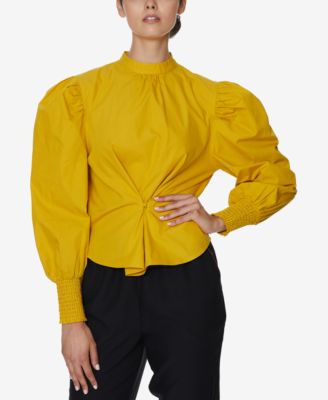 INSPR - Puff Sleeve Poplin Top