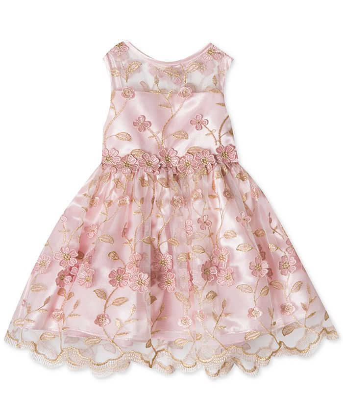 Rare Editions Baby Girls Embroidered Dress Macy's