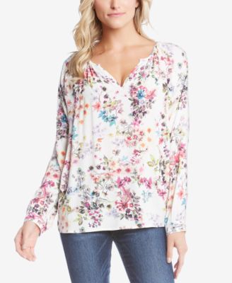 Karen Kane - Floral-Print Peasant Top