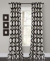 Black Geometric Curtains Drapes Macy S