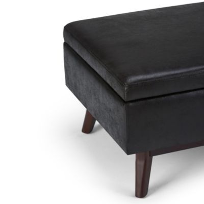 Owen Mid Century Modern Rectangle Coffee Table Storage Ottoman