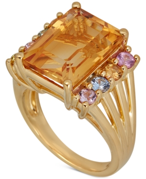 image of Multi-Gemstone Ring (7-5/8 ct. t.w.) in 14k Gold-Plated Sterling Silver