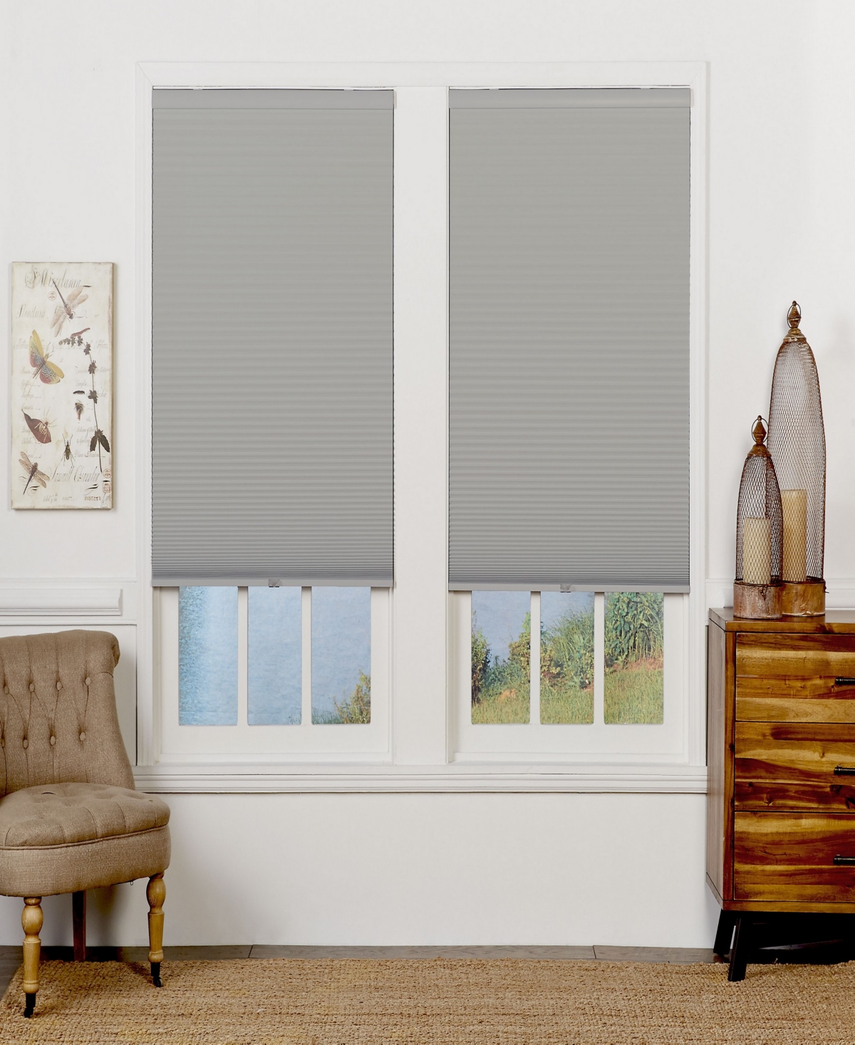 Shop The Cordless Collection Cordless Blackout Cellular Shade, 32.5" X 64" In Latte-whit