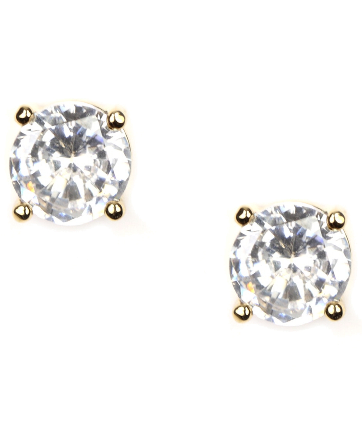 Shop Givenchy Cz Earrings Crystal Stud Earrings In Gold-tone