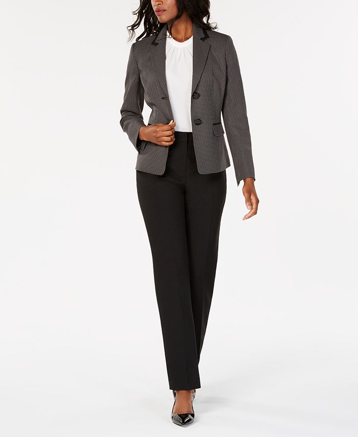 Le Suit Printed Jacket Pantsuit - Macy's
