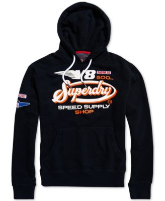 Superdry - Men's V8 Logo Graphic Moto Hoodie