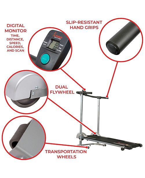 Sunny Health Fitness Sf T1407m Foldable Manual Walking Treadmill Reviews Furniture Macy S
