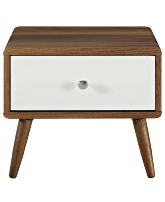 Modway - Transmit Nightstand in Walnut White