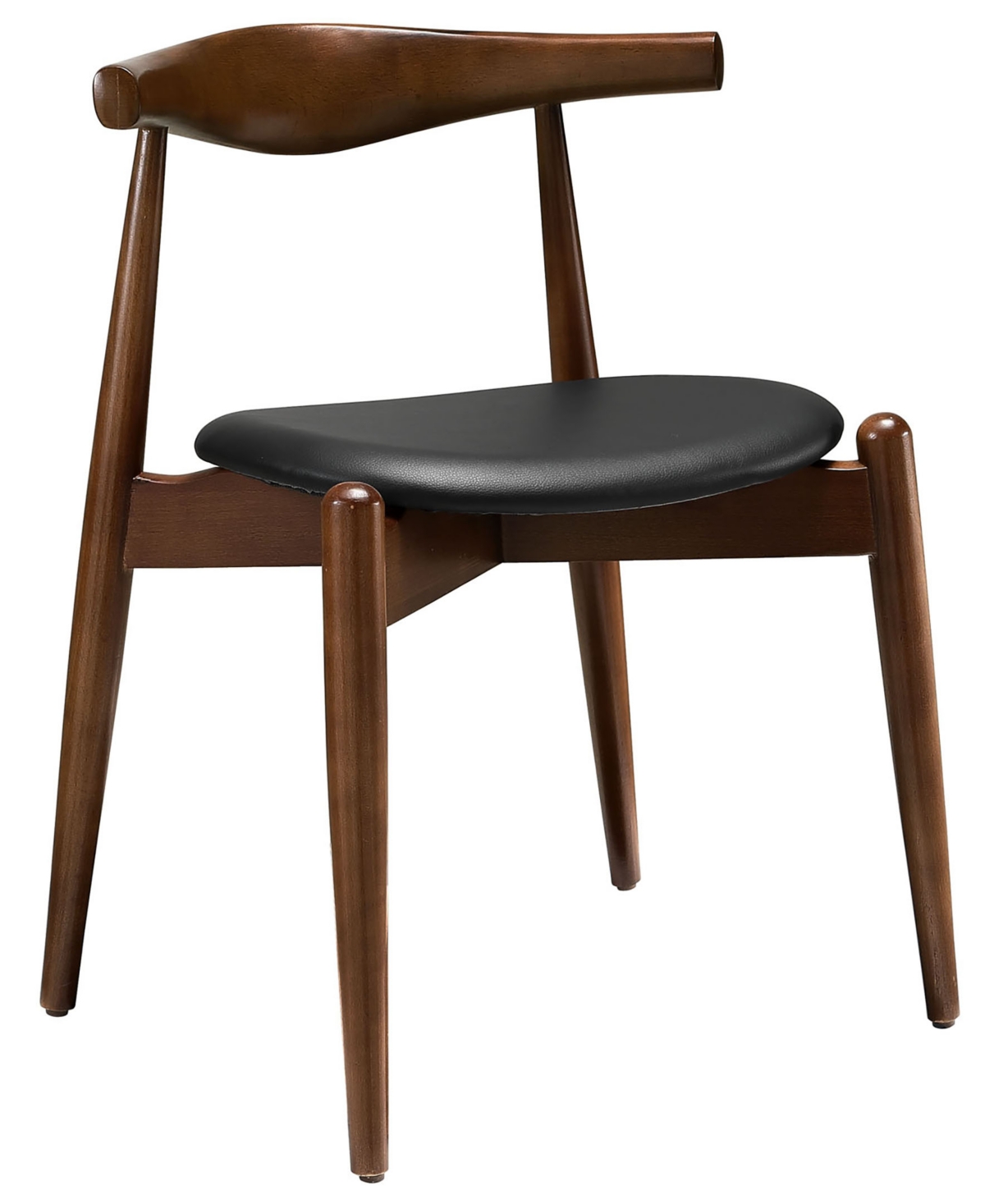 EEI-1080-DWL-BLK Stalwart Dining Side Chair, Dark Walnut Black