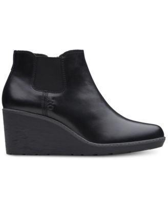 clarks collection women's hazen flora wedge booties