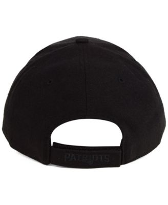 New England Patriots Black & Black MVP Strapback Cap