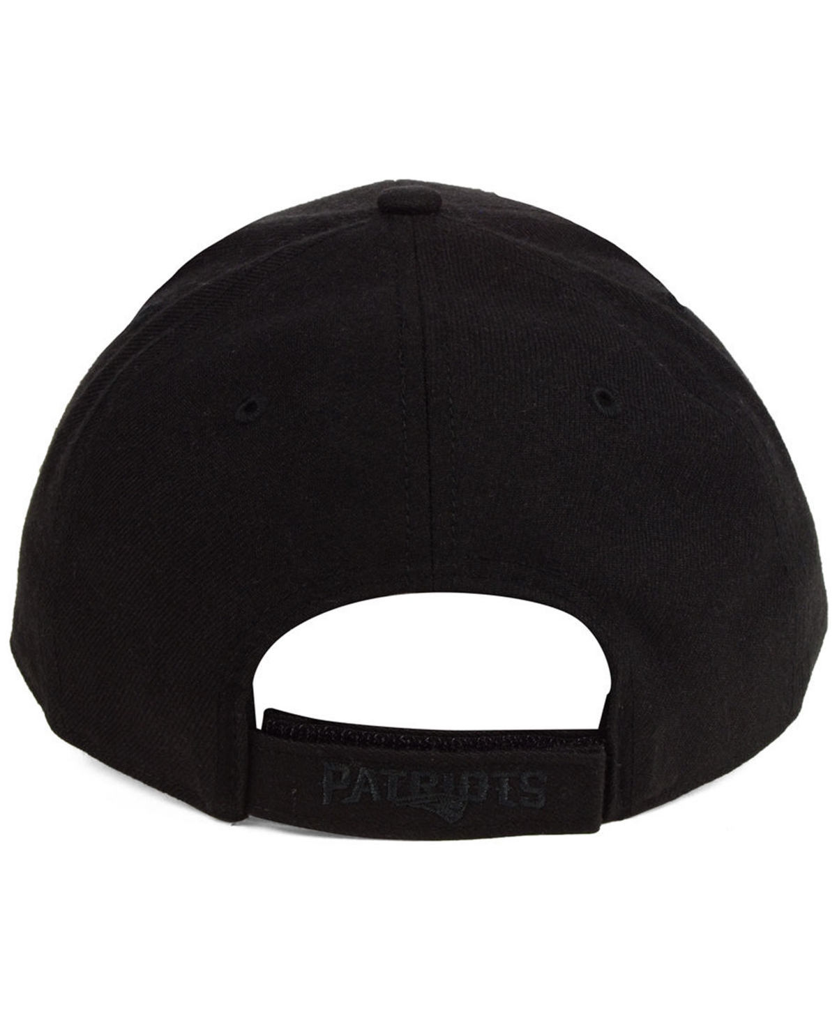 47 Brand New England Patriots Black & Black Mvp Strapback Cap In Black,black