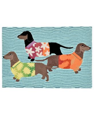 Liora Manne' - Front Porch Indoor/Outdoor Tropical Hounds Multi 2'6" x 4' Area Rug
