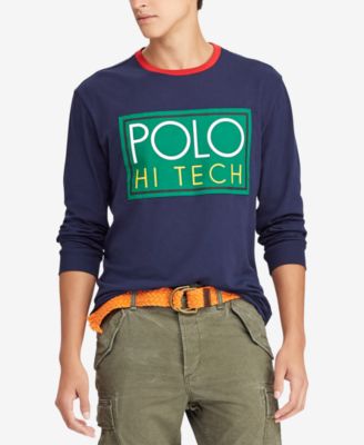 Polo Ralph Lauren Men s Hi Tech Logo Graphic Long Sleeve T Shirt Macy s