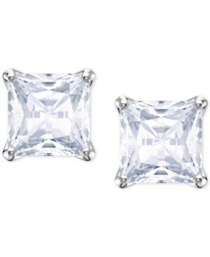 image of Swarovski Crystal Square Stud Earrings