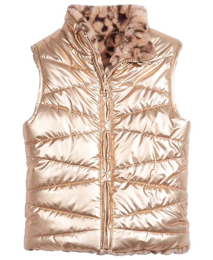Epic Threads Little Girls Leopard-Print Faux Fur Vest, Created for Macy ...