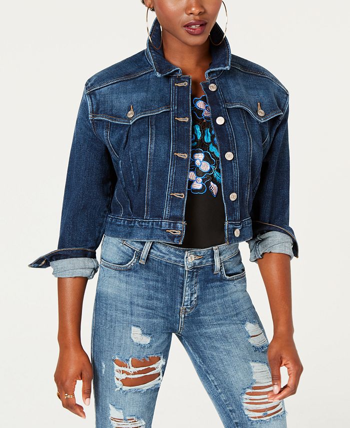 GUESS Cropped Denim Jacket Macy's