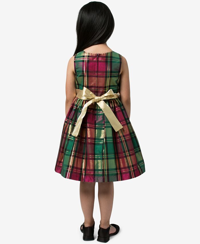 Bonnie jean store metallic plaid dress