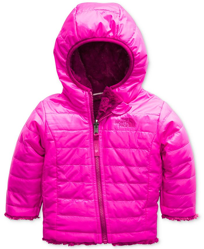 The North Face Baby Girls Reversible Mossbud Swirl Hooded Puffer Jacket ...