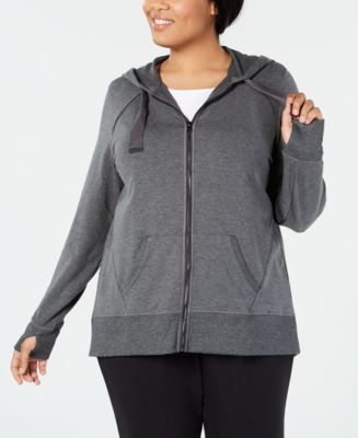 Ideology Plus Size Zip Hoodie, Created for Macy's - Macy's