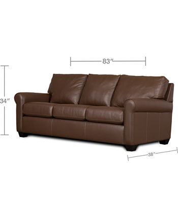 Furniture Savoy Ii 83 Leather Sofa, Pearce Leather Sofa
