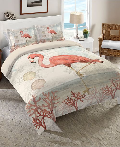 Laural Home Coastal Flamingo Pillow Sham Reviews Decorative