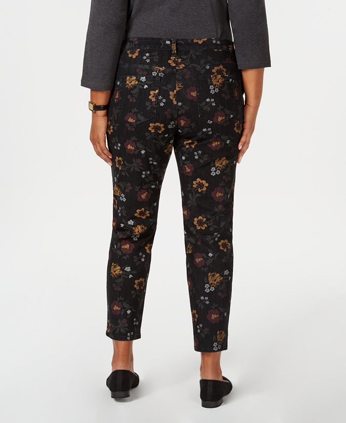 Charter Club Plus Size Bristol Printed Skinny Jeans, Created for Macy's ...