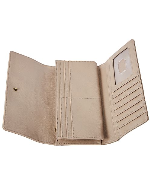 Fossil Logan Leather Flap Clutch Wallet - Handbags & Accessories - Macy&#39;s
