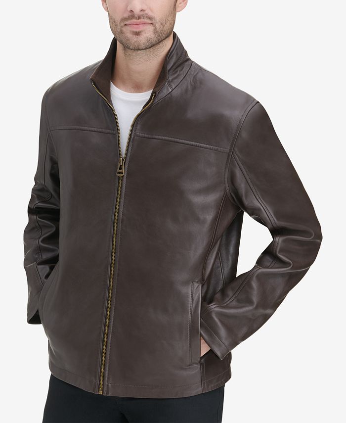 Cole Haan Men's Smooth Leather Jacket, Created for Macy's Macy's