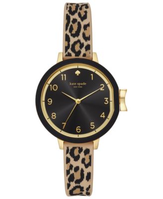 kate spade new york Women s Park Row Leopard Print Silicone Strap 34mm Macy s