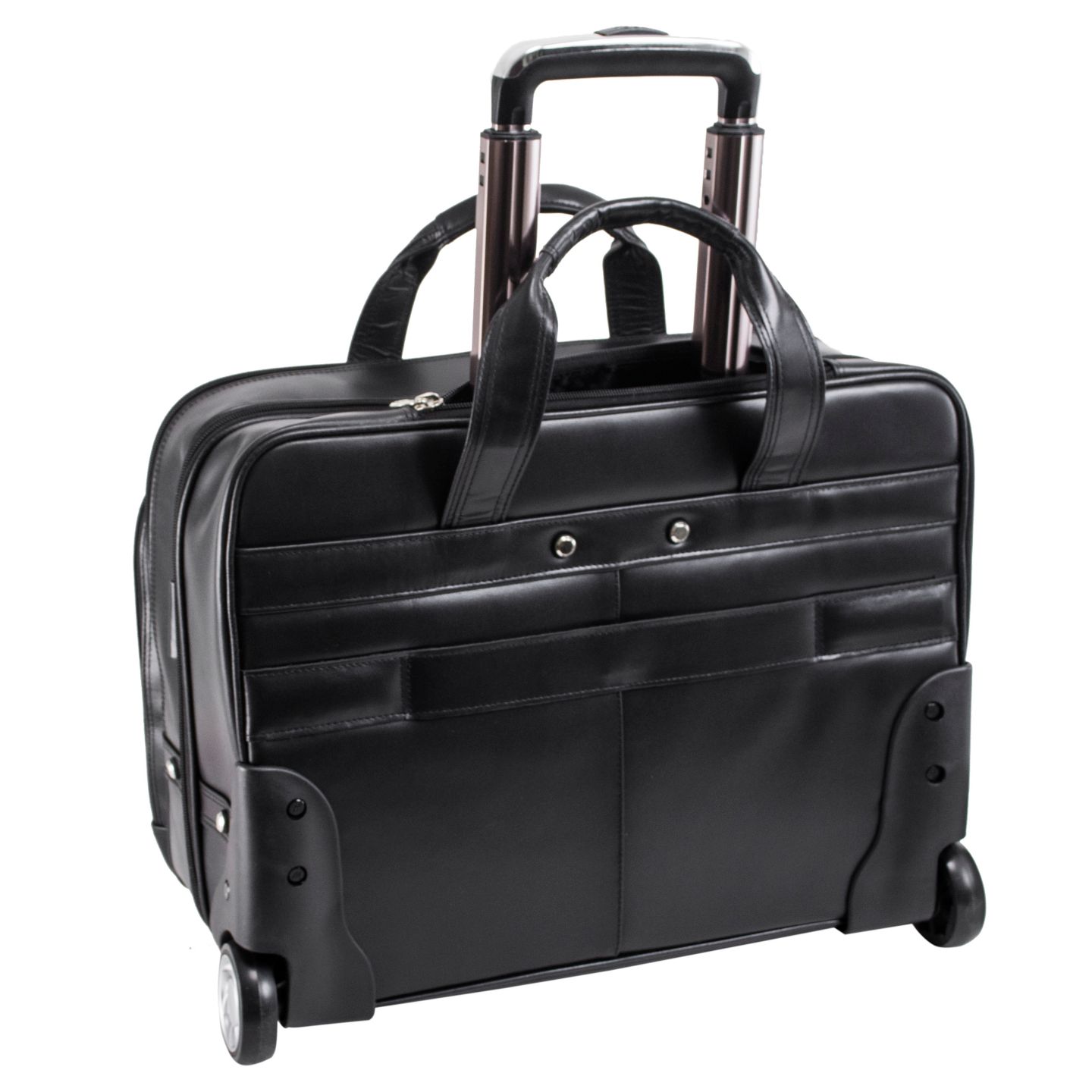 Сумка McKlein Bowery 15" Wheeled Laptop Briefcase, цвет: Чёрный — фото 13