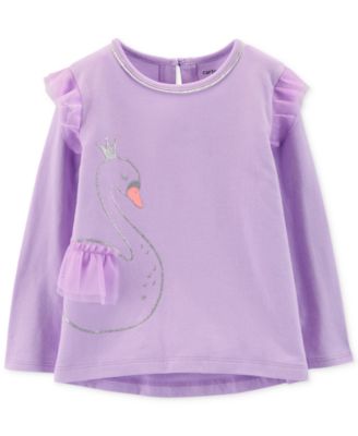 Carter's - Toddler Girls Swan-Print Top