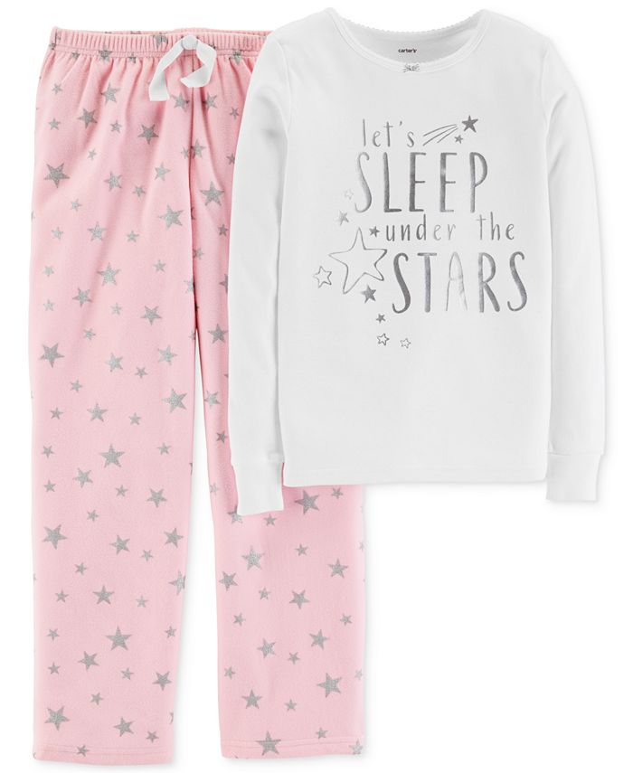 Carter s Little Big Girls 2 Pc. Under The Stars Pajama Set Macy s