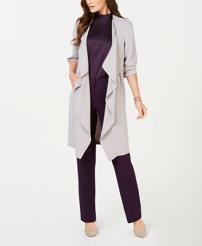 Draped duster sales jacket