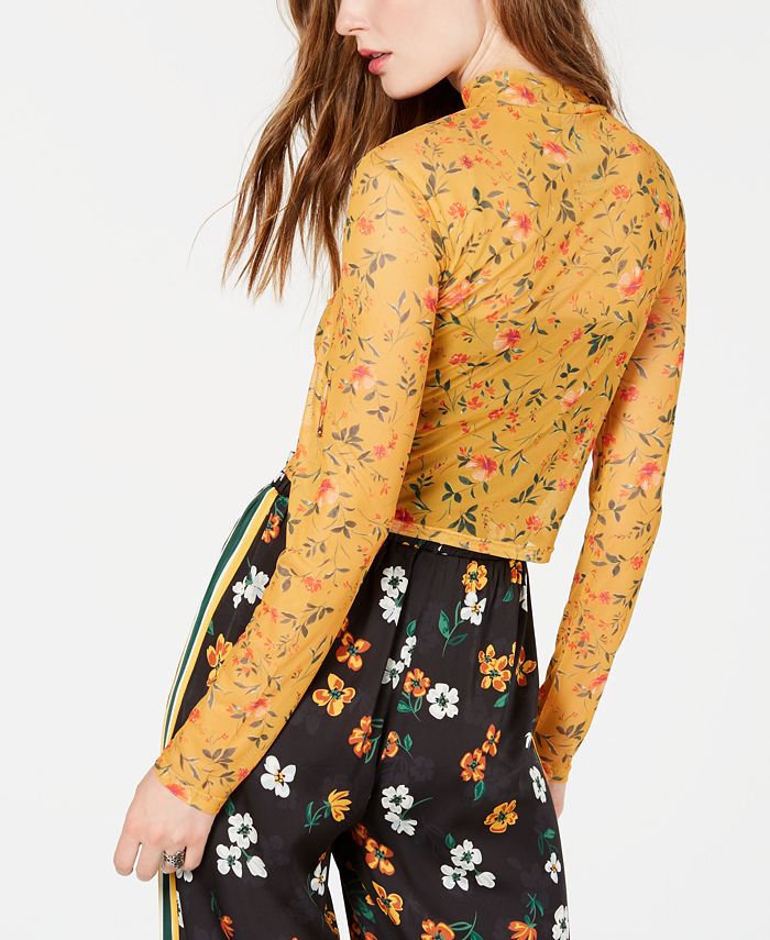 PROJECT 28 NYC Mesh Floral Top Macy's