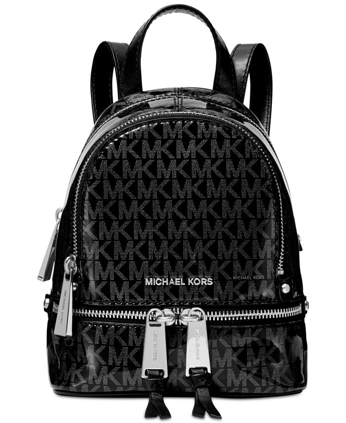 Michael Kors Signature Glossy Rhea Zip Convertible Backpack, Created for  Macy's & Reviews - Handbags & Accessories - Macy's