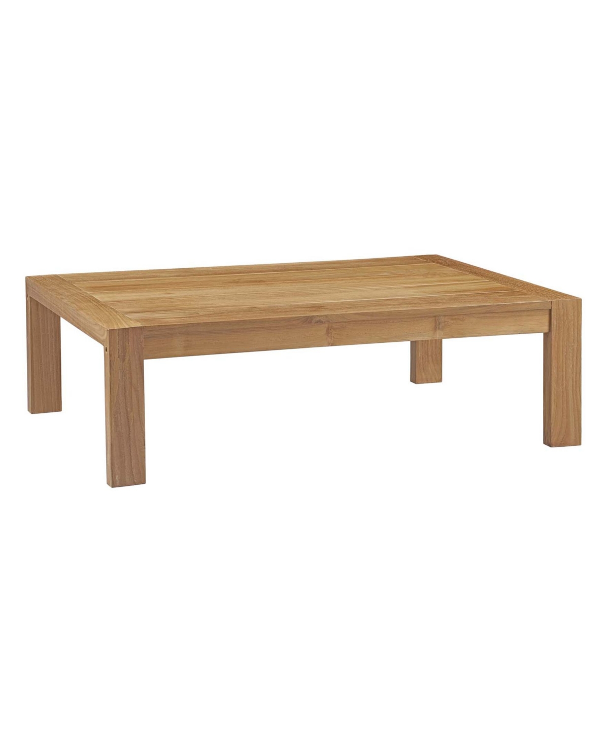 Modway Upland Outdoor Patio Wood Coffee Table In Brown