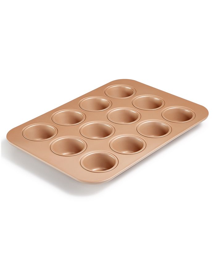 Martha Stewart Collection Nonstick Champagne 12-Cup Muffin Pan, Created ...