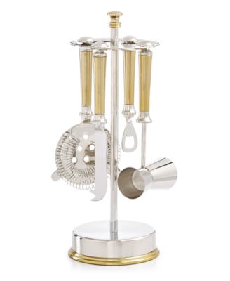 Martha Stewart Collection - 5-Piece Bar Tool Set with Gold Accents, Created For Macy's