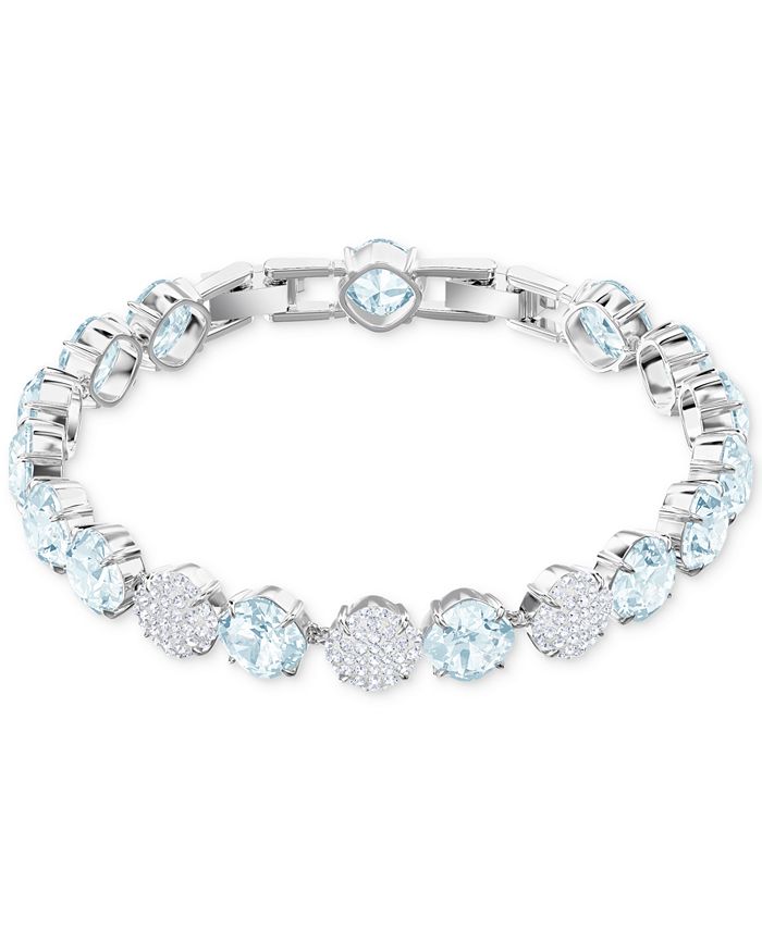 Swarovski Crystal & Pavé Link Bracelet - Macy's