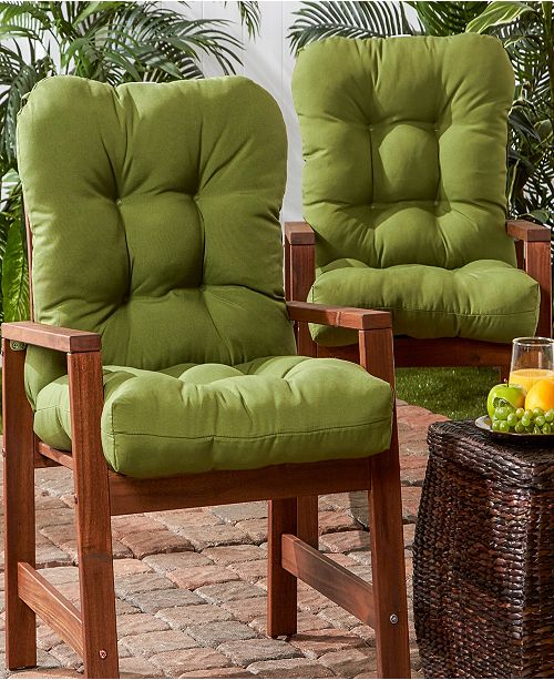 Greendale Home Fashions Set Of 2 Outdoor Seat And Back Chair