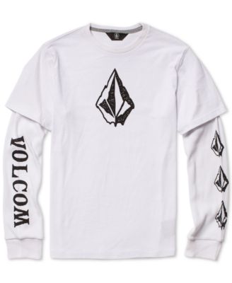 Volcom - Big Boys Layered-Look Logo Shirt