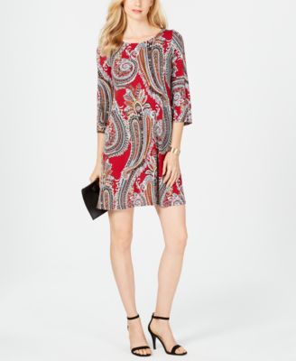 Msk embroidered shift dress best sale