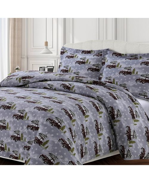 Tribeca Living Winter Outing Cotton Flannel Printed Oversized