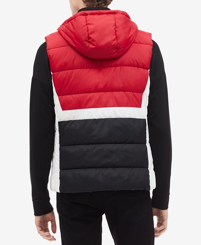 Calvin Klein Men's Colorblocked Hooded Puffer Vest Macy's